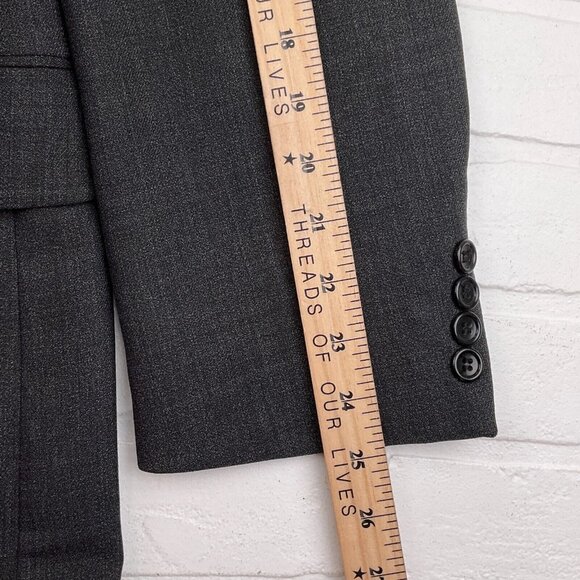 BOSS Hugo Boss Blazer Men 42 Gray Classic Career Wool USA Vintage - Picture 10 of 13